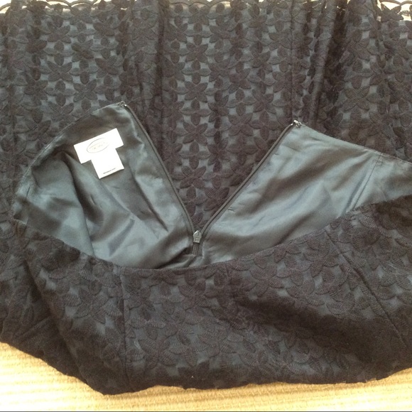 Talbots Black Floral Lace A-Line Skirt - Size 12 - Picture 6 of 9